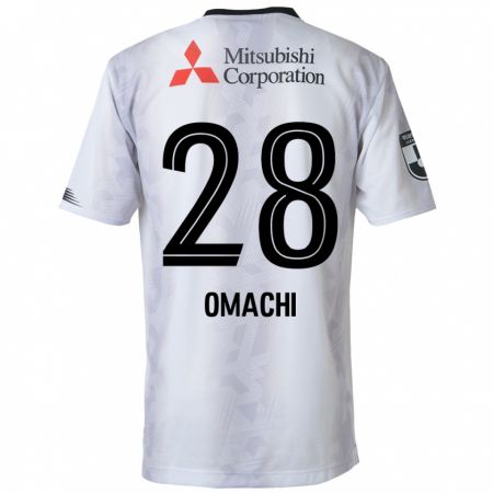 Kandiny Donna Maglia Shugo Omachi #28 Bianco Nero Kit Gara Away 2024/25 Maglietta