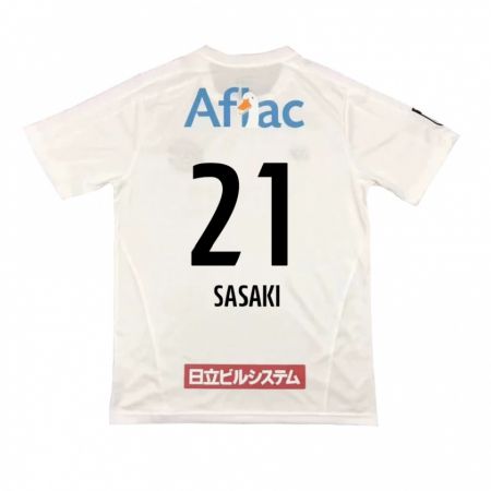 Kandiny Donna Maglia Masato Sasaki #21 Bianco Nero Kit Gara Away 2024/25 Maglietta