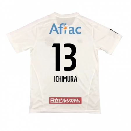 Kandiny Donna Maglia Ken Ichimura #13 Bianco Nero Kit Gara Away 2024/25 Maglietta