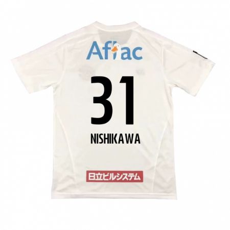 Kandiny Donna Maglia Genki Nishikawa #31 Bianco Nero Kit Gara Away 2024/25 Maglietta