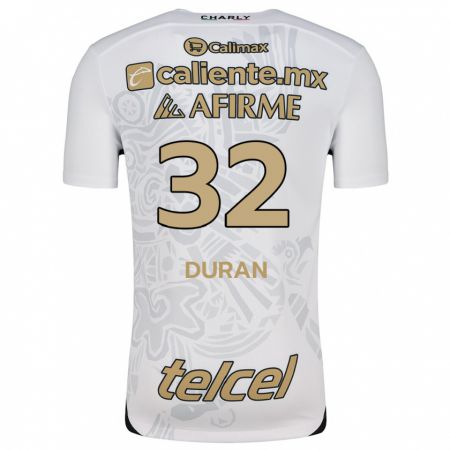 Kandiny Donna Maglia Ailed Duran #32 Bianco Nero Kit Gara Away 2024/25 Maglietta