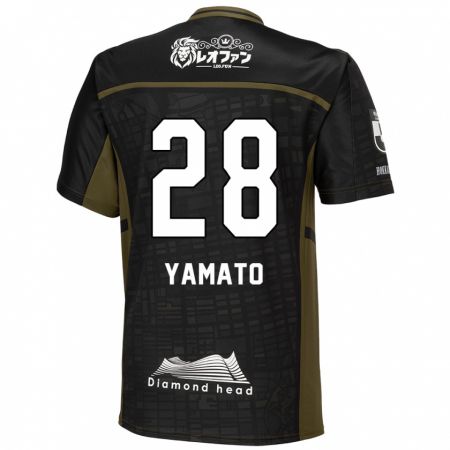 Kandiny Donna Maglia Yamato Okada #28 Nero Verde Kit Gara Away 2024/25 Maglietta