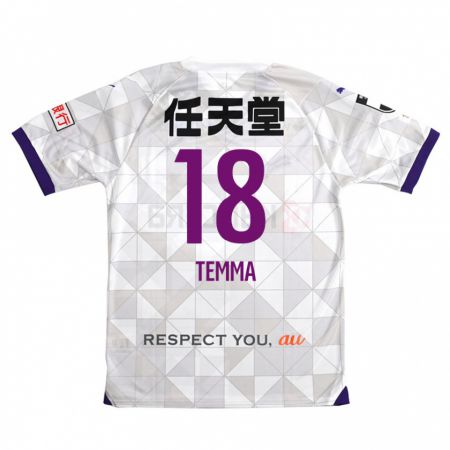 Kandiny Mujer Camiseta Temma Matsuda #18 Blanco Morado 2ª Equipación 2024/25 La Camisa