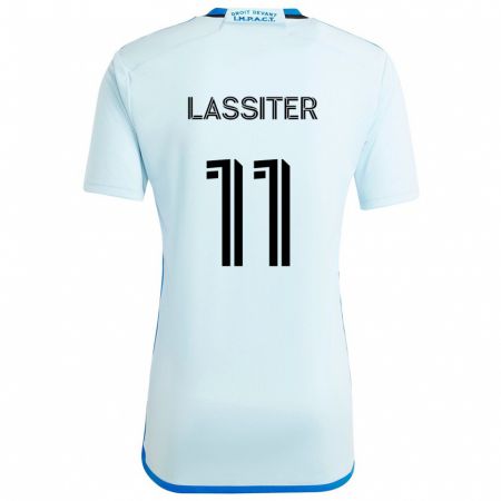 Kandiny Dames Ariel Lassiter #11 Ijsblauw Uitshirt Uittenue 2024/25 T-Shirt