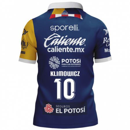 Kandiny Mujer Camiseta Mateo Klimowicz #10 Azul Amarillo 2ª Equipación 2024/25 La Camisa México