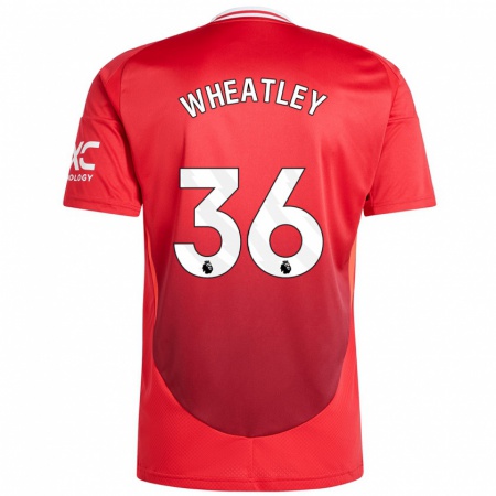 Kandiny Kinderen Ethan Wheatley #36 Felrood Thuisshirt Thuistenue 2024/25 T-Shirt