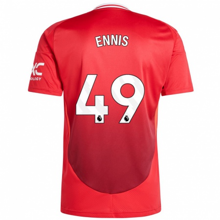 Kandiny Kinder Ethan Ennis #49 Hellrot Heimtrikot Trikot 2024/25 T-Shirt Österreich