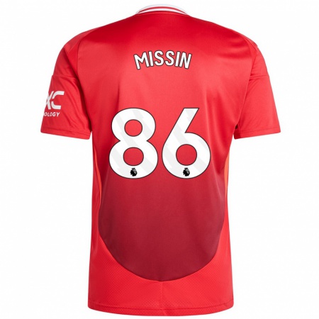 Kandiny Kinderen Ashton Missin #86 Felrood Thuisshirt Thuistenue 2024/25 T-Shirt