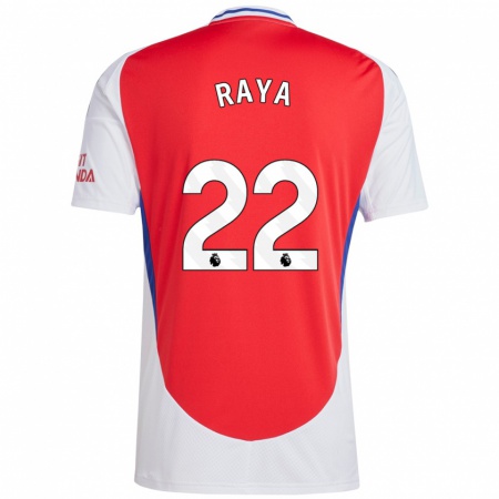 Kandiny Kinderen David Raya #22 Rood Wit Thuisshirt Thuistenue 2024/25 T-Shirt