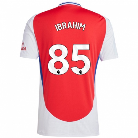 Kandiny Kinderen Ife Ibrahim #85 Rood Wit Thuisshirt Thuistenue 2024/25 T-Shirt