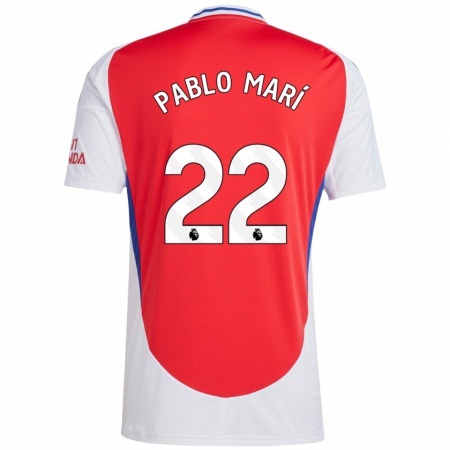 Kandiny Kinderen Pablo Mari #22 Rood Wit Thuisshirt Thuistenue 2024/25 T-Shirt