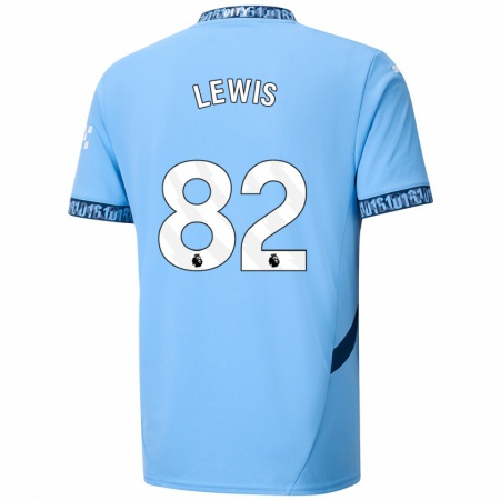 Kandiny Kinderen Rico Lewis #82 Marineblauw Thuisshirt Thuistenue 2024/25 T-Shirt