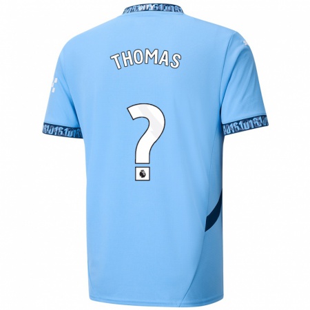 Kandiny Kinderen Rhys Thomas #0 Marineblauw Thuisshirt Thuistenue 2024/25 T-Shirt