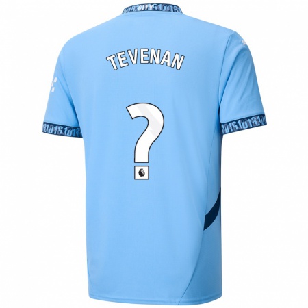 Kandiny Kinderen Oliver Tevenan #0 Marineblauw Thuisshirt Thuistenue 2024/25 T-Shirt