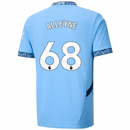 Kandiny Kinderen Max Alleyne #68 Marineblauw Thuisshirt Thuistenue 2024/25 T-Shirt