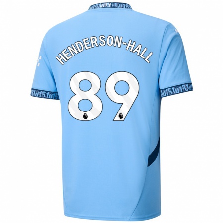 Kandiny Kinderen Matty Henderson-Hall #89 Marineblauw Thuisshirt Thuistenue 2024/25 T-Shirt