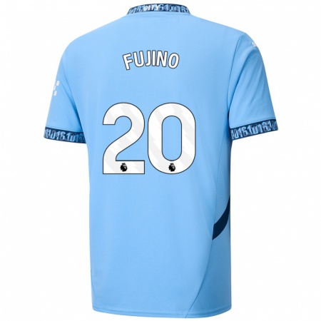 Kandiny Bambino Maglia Aoba Fujino #20 Blu Navy Kit Gara Home 2024/25 Maglietta