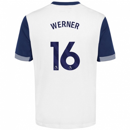 Kandiny Kinderen Timo Werner #16 Wit Blauw Thuisshirt Thuistenue 2024/25 T-Shirt