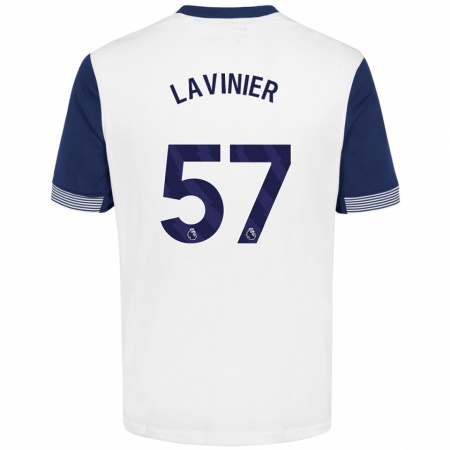 Kandiny Kinderen Marcel Lavinier #57 Wit Blauw Thuisshirt Thuistenue 2024/25 T-Shirt