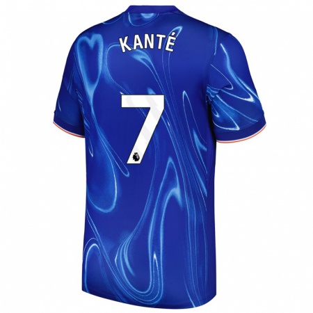 Kandiny Kinderen N'golo Kante #7 Blauw Wit Thuisshirt Thuistenue 2024/25 T-Shirt