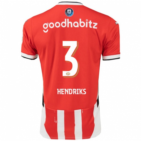 Kandiny Kinderen Gwyneth Hendriks #3 Rood Wit Thuisshirt Thuistenue 2024/25 T-Shirt