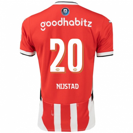 Kandiny Bambino Maglia Nina Nijstad #20 Rosso Bianco Kit Gara Home 2024/25 Maglietta