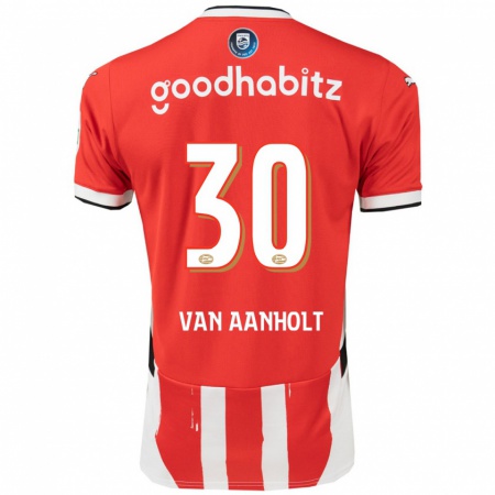 Kandiny Kinderen Patrick Van Aanholt #30 Rood Wit Thuisshirt Thuistenue 2024/25 T-Shirt