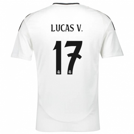 Kandiny Kinderen Lucas Vázquez #17 Wit Thuisshirt Thuistenue 2024/25 T-Shirt