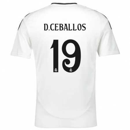 Kandiny Kinderen Dani Ceballos #19 Wit Thuisshirt Thuistenue 2024/25 T-Shirt