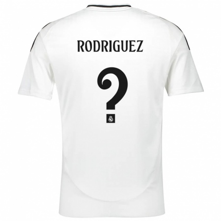 Kandiny Kinderen Álvaro Rodríguez #0 Wit Thuisshirt Thuistenue 2024/25 T-Shirt