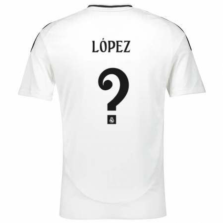 Kandiny Kinderen Noel López #0 Wit Thuisshirt Thuistenue 2024/25 T-Shirt