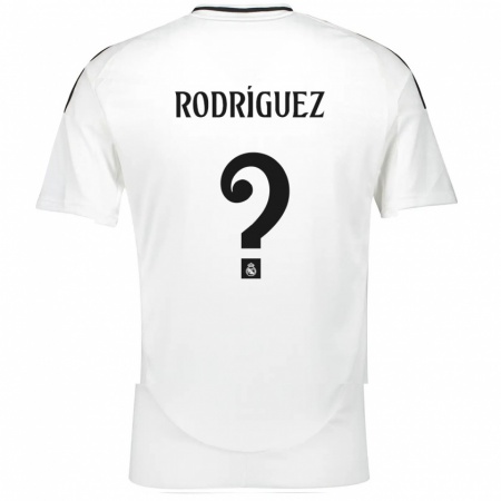 Kandiny Bambino Maglia Álvaro Rodríguez #0 Bianco Kit Gara Home 2024/25 Maglietta