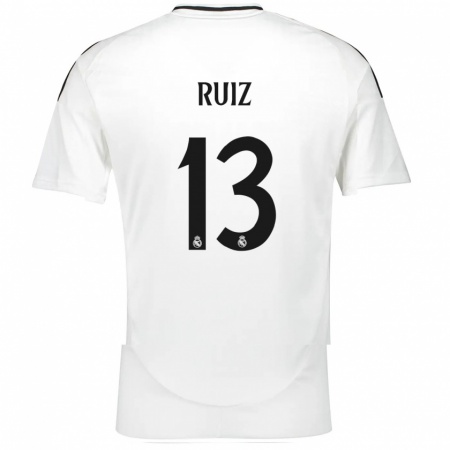 Kandiny Kinderen Guillermo Ruiz #13 Wit Thuisshirt Thuistenue 2024/25 T-Shirt