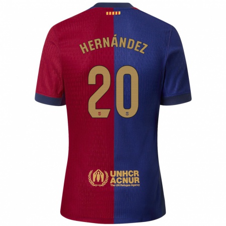 Kandiny Kinderen Unai Hernández #20 Blauw Rood Thuisshirt Thuistenue 2024/25 T-Shirt