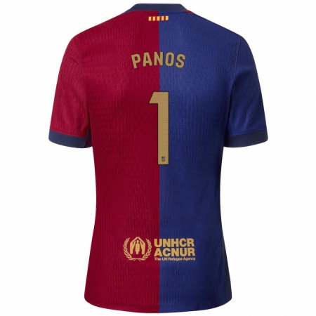 Kandiny Kinderen Sandra Panos #1 Blauw Rood Thuisshirt Thuistenue 2024/25 T-Shirt