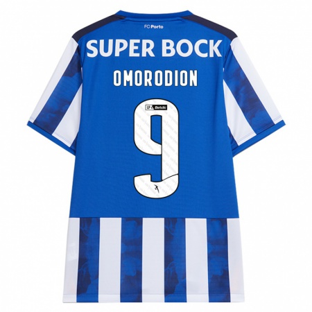 Kandiny Bambino Maglia Samu Omorodion #9 Blu Bianco Kit Gara Home 2024/25 Maglietta