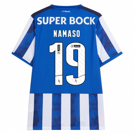 Kandiny Kinderen Danny Namaso #19 Blauw Wit Thuisshirt Thuistenue 2024/25 T-Shirt