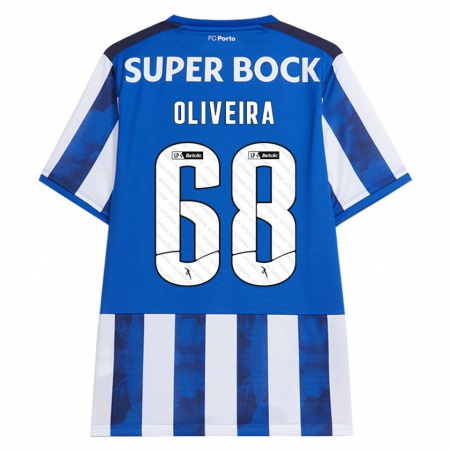 Kandiny Bambino Maglia André Oliveira #68 Blu Bianco Kit Gara Home 2024/25 Maglietta