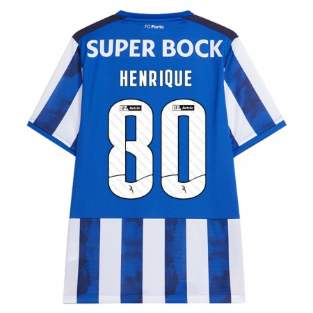 Kandiny Bambino Maglia Kaio Henrique #80 Blu Bianco Kit Gara Home 2024/25 Maglietta