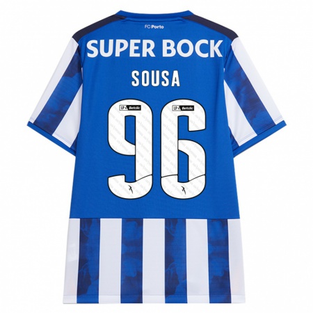 Kandiny Kinderen Filipe Sousa #96 Blauw Wit Thuisshirt Thuistenue 2024/25 T-Shirt