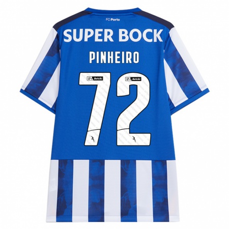 Kandiny Kinderen Rodrigo Pinheiro #72 Blauw Wit Thuisshirt Thuistenue 2024/25 T-Shirt