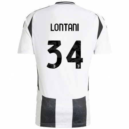 Kandiny Kinderen Matteo Lontani #34 Wit Zwart Thuisshirt Thuistenue 2024/25 T-Shirt