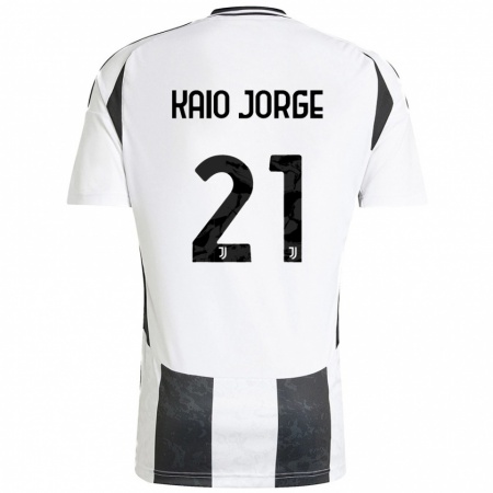 Kandiny Kinderen Kaio Jorge #21 Wit Zwart Thuisshirt Thuistenue 2024/25 T-Shirt