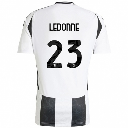 Kandiny Kinderen Nicolo Ledonne #23 Wit Zwart Thuisshirt Thuistenue 2024/25 T-Shirt