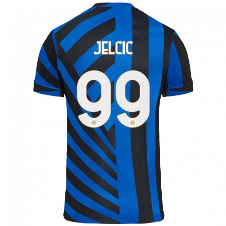 Kandiny Kinderen Maja Jelčić #99 Blauw Zwart Thuisshirt Thuistenue 2024/25 T-Shirt