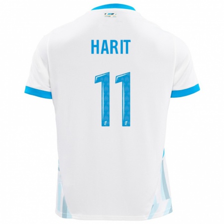 Kandiny Kinderen Amine Harit #11 Wit Hemelsblauw Thuisshirt Thuistenue 2024/25 T-Shirt