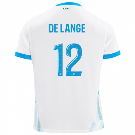 Kandiny Kinderen Jeffrey De Lange #12 Wit Hemelsblauw Thuisshirt Thuistenue 2024/25 T-Shirt