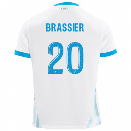 Kandiny Kinderen Lilian Brassier #20 Wit Hemelsblauw Thuisshirt Thuistenue 2024/25 T-Shirt