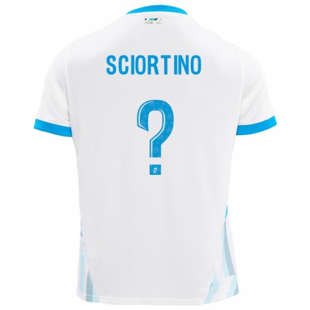 Kandiny Kinderen Paolo Sciortino #0 Wit Hemelsblauw Thuisshirt Thuistenue 2024/25 T-Shirt