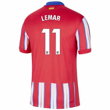 Kandiny Kinderen Thomas Lemar #11 Rood Wit Blauw Thuisshirt Thuistenue 2024/25 T-Shirt